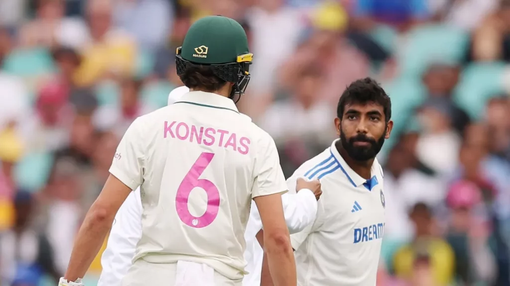 Bumrah stares are Sam Konstas